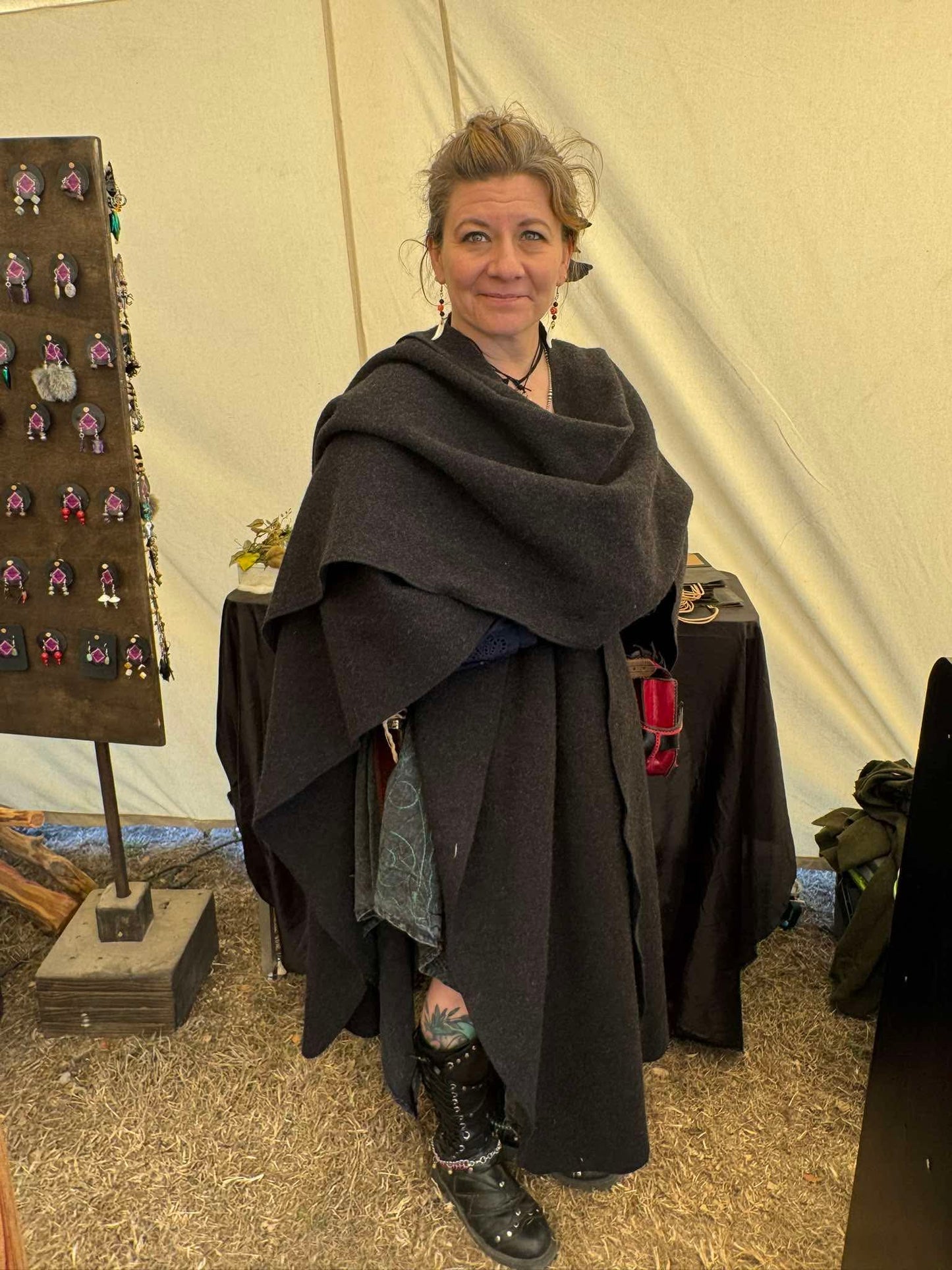 Wool Ruana Cloak