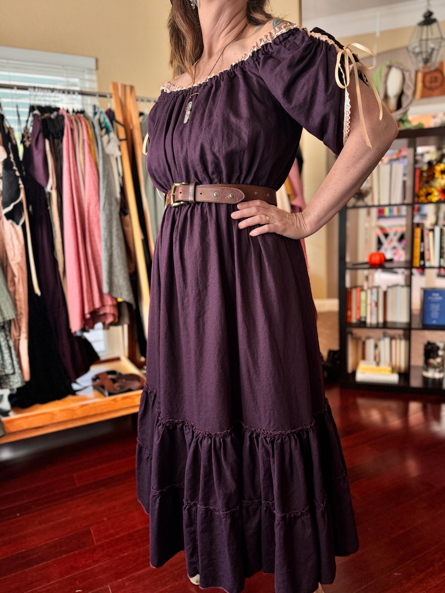 "Aurora" Linen Maxi Dress