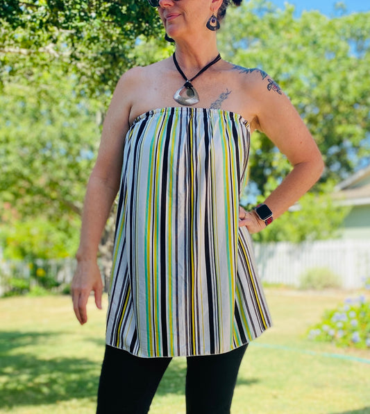 Strapless Striped Top