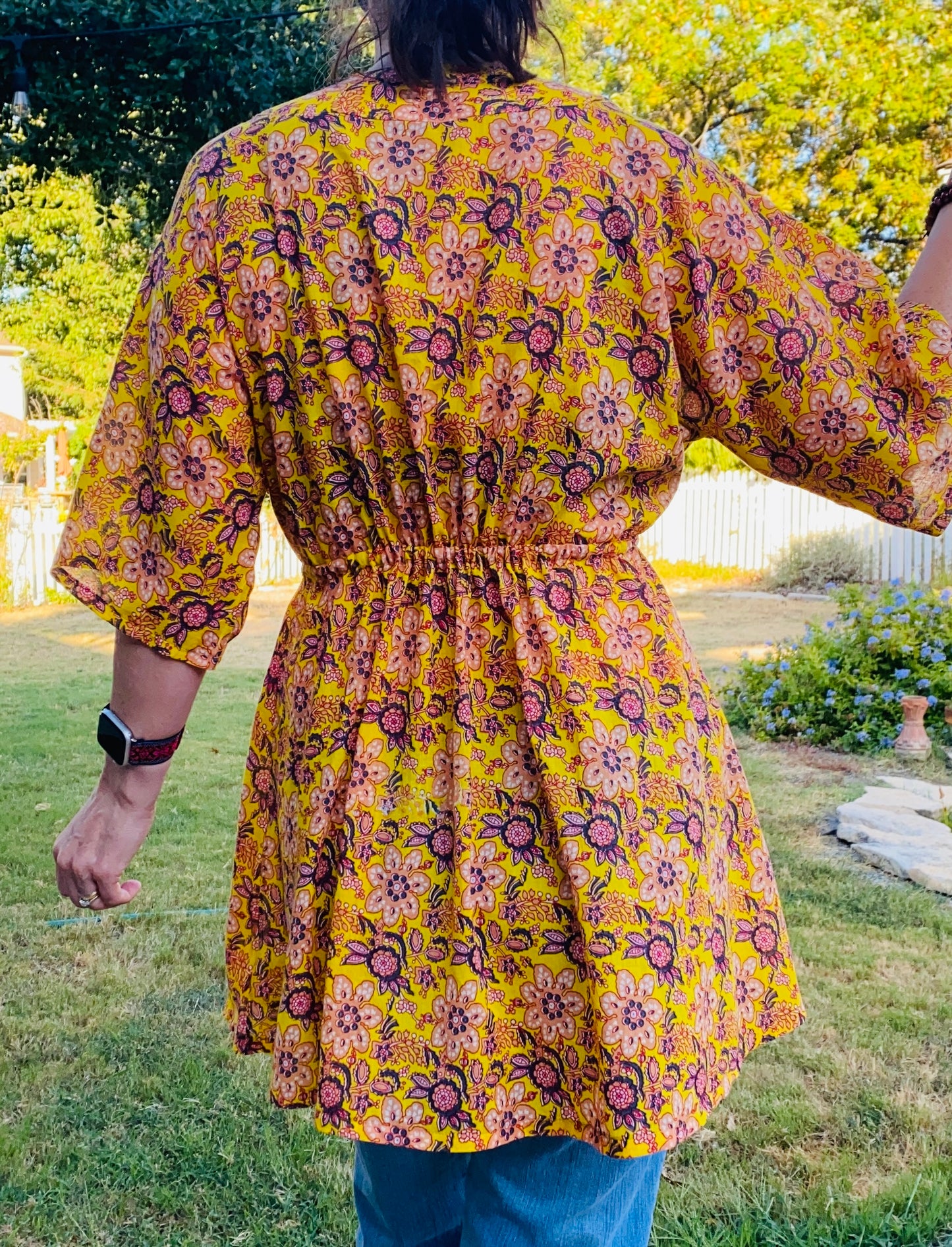 3/4 Sleeve Blockprint Cotton Tunic